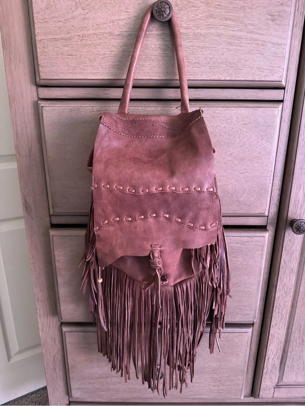 Fringed Leather crossbody